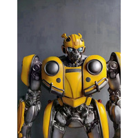 Fabrika Satışı Gerçek Boyutta Açık Hava Fiberglas Reçine Sanat Heykelleri Bumble Bee Robot Optimus Prime Transformer Stokta