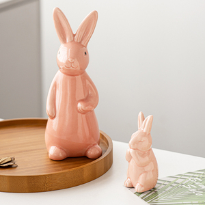 Buena Venta de fiesta vacaciones decoración del hogar forma de conejito de Pascua Rosa lindo conejo artículos de decoración del hogar decoraciones para el hogar para la sala de estar - Product Image 4