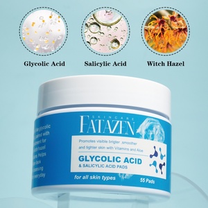 FATAZEN, Etiqueta Privada, exfoliante Facial, almohadillas para Peeling, almohadillas de ácido salicílico glicólico a base de AHA OEM, mascarilla facial antitratamiento - Product Image 2