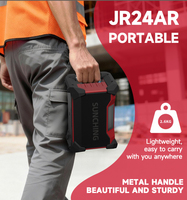 Radio Internet portable sans fil 18V-25V en plastique pour chantier de construction, avec batterie lithium-ion et écran LCD, AM/FM