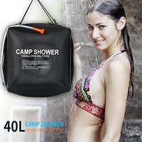Portable 20L 40L PVC Camping sac de douche pour voyage en plein air randonnée barbecue cyclisme plage natation chauffage solaire bain stockage de l'eau