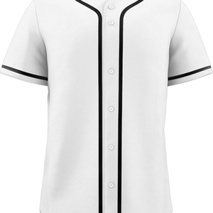 Men Casual Button <b>Down</b> Shirts Short Sleeve Active Team Sports Uniform Custom Sports Wears Football Blank Baseball Jersey - Product Image 1