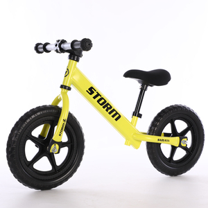 Nouveau vélo d'équilibre en acier de 12 pouces à bas prix avec cadre entièrement amorti, vitesse unique, sans pédales, capacité de charge de 75 kg pour les enfants de 2 à 5 ans - Product Image 3