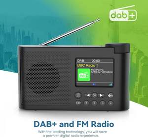 วิทยุพกพา DAB Plus FM จอแสดงผลสี ชาร์จซ้ำได้ เล่นได้นาน 10 ชั่วโมง แบตเตอรี่ใช้งานได้นาน ใช้ในบ้าน เดินทาง ท่องเที่ยวกลางแจ้ง - Product Image 2