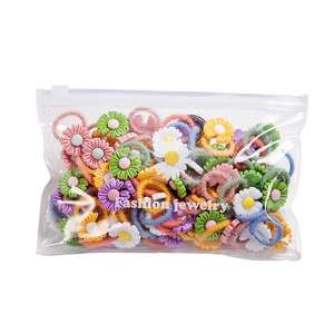 Lazos elásticos para el cabello no dañinos <span class=keywords><strong>de</strong></span> estilo dulce para niñas, anillos pequeños para el cabello con Pulgar, bandas para el cabello para niños pequeños y bebés - Product Image 5