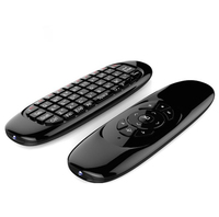 Keyboard Mini Nirkabel Isi Ulang Daya, Keyboard Mini Kendali Jarak Jauh C120 Semua Dalam Satu, Mouse Udara 2.4G untuk TV Box/Komputer Android