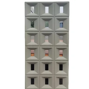 Lightweight PU 9 blocks 3d hollow component wall panels PU faux stone panels Cement brick replacement for Interior