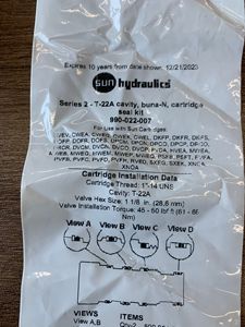 990022007 990-022-007 990 022 007 ชุดซีลไฮดรอลิก Origin Series 2 - T-22A รุ่นช่องว่าง, บูนา-เอ็น, ชุดซีล - Product Image 4