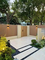 Panneau mural extérieur moderne en bois-plastique WPC, imperméable, ignifuge, résistant à l'humidité, anti-corrosion, pour villa, salon, hôtel