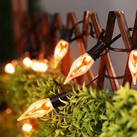 Vente chaude Halloween Décoration-Scintillement Flamme Guirlande Lumineuse Extérieur Intérieur Rétro Ampoules Guirlande Lumineuse