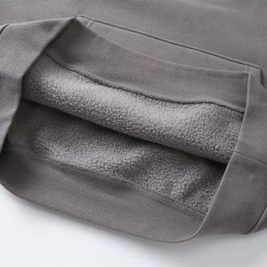 เสื้อฮู้ดดี้ผู้ชายผ้าฟลีซหนานุ่ม สไตล์สตรีทแวร์ ทรงโอเวอร์ไซส์ สกรีนโลโก้ได้ คุณภาพสูง 500 GSM - Product Image 5