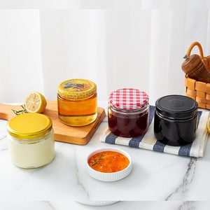 Frascos de vidrio para salsa de tomate y chile caliente, redondos transparentes, personalizados, vacíos, de 350ml, contenedores de almacenamiento con tapas TW negras - Product Image 5