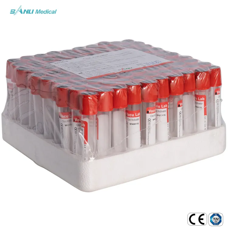 CE ISO Whole Serum Blood Gel Vacuum Blood Collection Test Tube 5 Ml