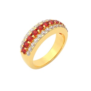 Bague de luxe en or véritable avec saphir cultivé en laboratoire et diamant taille émeraude, bijou élégant et romantique, bague tendance très vendue - Product Image 1