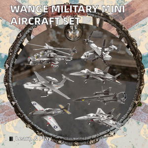 Serie militar Wange, avión de combate, helicóptero, montaje DIY, <span class=keywords><strong>Mini</strong></span> avión educativo, modelo de juguete, juego de bloques de construcción de plástico - Product Image 2