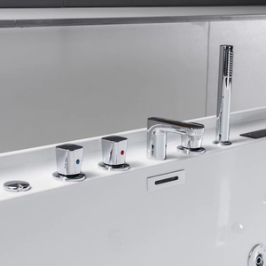 Baignoire autoportante ovale en acrylique blanc pur, design italien moderne, tendance européenne, écologique, pour hôtel, avec fonction massage, neuve d'usine. - Product Image 6