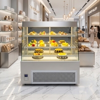 Vitrine Réfrigérée Verticale Haut de Gamme pour Gâteaux, Présentoir Réfrigéré Ouvert pour Pâtisseries, Vente Chaude