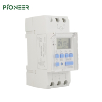 迷你每周可编程电子定时开关 LCD 显示屏 220V-240V 交流电 电池供电 DIN 导轨安装 15-30A 自动