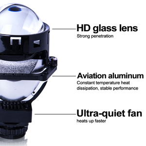 Lentille de projecteur bi-LED de 3 pouces pour voiture, faisceau lumineux de qualité supérieure, sans perte, faisceau de croisement et de route - Product Image 6