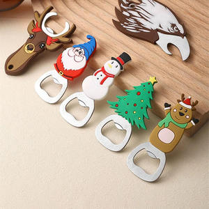 Ouvre-bouteilles de Noël Père Noël pour l'organisation de la maison, indispensables pour les fêtes, les fêtes de la bière, ouvre-bouteilles en silicone et en acier inoxydable - Product Image 6
