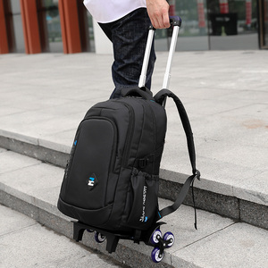 High Quality Durable Men Travel Rolling <strong>Backpack</strong> Boys 6 <strong>Wheel</strong> Trolley School Bags Student Wheeled <strong>Backpack</strong> Teen Trolley <strong>Backpack</strong> - Product Image 6
