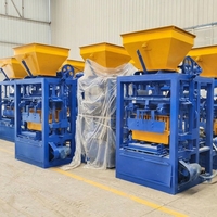 Machine manuelle à 3 trous de petite taille pour la fabrication de briques en béton et de pavés, à vendre au Zimbabwe