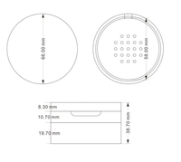 Nouvel arrivage : Étui vide pour fond de teint liquide BB Cushion, blanc/noir, en plastique PVA recyclé, épaisseur 1 mm, personnalisable
