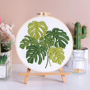 Práctico juego de costura plantas de flores Kits de inicio de punto de cruz Kits de bordado DIY con patrones Instrucciones Aros Agujas Hilos - Product Image 6