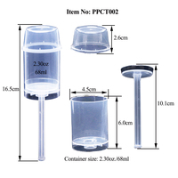 Gobelet à glace Push Pop de 68 ml/2,30 oz de qualité alimentaire avec couvercle haut, en plastique PP
