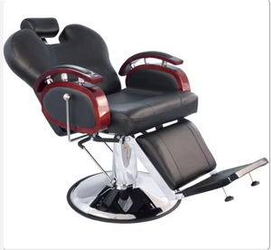 Sillón de Peluquería para Hombre, Plegable y con Elevación, Diseñado para Uso Retro en Salón de Belleza o Barbería - Product Image 3