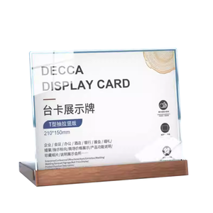 Tùy chỉnh quảng cáo Acrylic menu thức ăn nhanh Menu hiển thị mỏng khách sạn A3/A4 Gỗ cơ sở nhà hàng Áp phích đứng - Product Image 2