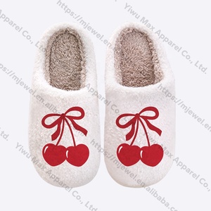 Vente en gros de pantoufles pour femmes pantoufles d'hiver en peluche avec nœud personnalisé pour la maison pantoufles à fourrure pour femmes - Product Image 6