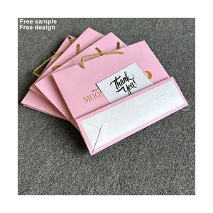 Borsa campione gratuita <span class=keywords><strong>Baby</strong></span> pink confezione regalo di carta personalizzata borse per il trucco cosmetico borsa per la bellezza - Product Image 1
