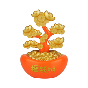 Árbol de <span class=keywords><strong>Dinero</strong></span> Solar con Movimiento Automático, Decoración Creativa para la Consola Central <span class=keywords><strong>del</strong></span> Automóvil, Manualidades de Plástico - Product Image 2