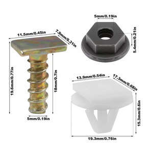 Juego de tornillos y clips para el embellecedor de la araña de la rueda automotriz Winning Path Point M5, 10 unidades de cada tipo, para Vauxhall Corsa - Product Image 1