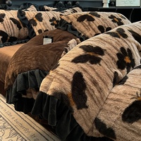 Parure de lit quatre pièces Maillard en tissu polaire de qualité supérieure, résistante à l'eau, style français, avec housse de couette épaisse en corail laiteux haut de gamme