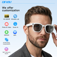 Lunettes Intelligentes IA avec Caméra 8MP, Enregistrement Vidéo 4K, Traduction IA, Appel et Transfert Wi-Fi pour Sports de Plein Air – Casque Portable