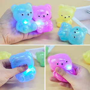 Factory Wholesale New Bear Animal Decompression Pinch Soft Rubber <b>Squeeze</b> Vent <b>Ball</b> Luminous Toy Squishy Toys DMG - Product Image 2