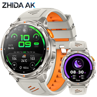 Montre connectée pour homme HT33, écran IPS LED de 1,7 pouce, lampe torche, BT 5.4, fonction d'appel, boussole pour sports de plein air, surveillance de la santé, 1100 mAh