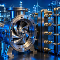 Services d'usinage du titane : Turbine de pompe chimique et connecteur d'électrode d'électrolyseur sur mesure selon plans