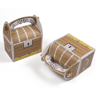 Fabricant de boîte cadeau au trésor Boîte de rangement pour pièces de monnaie Pirates Mini boîte en papier portable