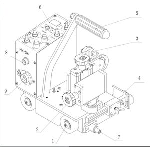 Carro de Soldagem MIG Automático HK-5B em Liga de Alumínio para Soldagem de Costura de Precisão Nova - Product Image 3
