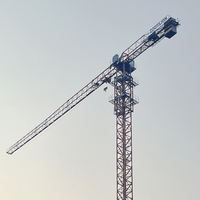 Grue à tour Zoomlion d'occasion QTZ80 (6012) Capacité de charge 6t Moteur de levage 55kW Haute efficacité Longueur de flèche 60m pour levage en construction