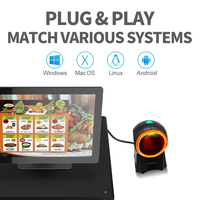Escáner de Código de Barras de Escritorio USB 2D Xincode, Escáner de Código de Barras Omnidireccional 1D y QR para Punto de Venta, Modelo GT-8800G