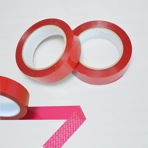 光滑的蓝色篡改明显的开放空隙安全胶带，印有独特的数字和标志 - Product Image 5