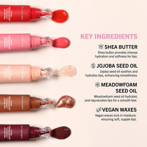 Huile à lèvres hydratante à saveur de fruits SPF personnalisée en gros, <span class=keywords><strong>baume</strong></span> brillant, huile à lèvres végétalienne, longue durée, label privé, beurre à lèvres - Product Image 3