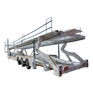 Vente chaude <span class=keywords><strong>3</strong></span> <span class=keywords><strong>essieux</strong></span> 60 tonnes en acier porte-<span class=keywords><strong>voiture</strong></span> semi-<span class=keywords><strong>remorque</strong></span> multi-<span class=keywords><strong>essieux</strong></span> transport hydraulique pour petites voitures SUV remorques de camion - Product Image 1