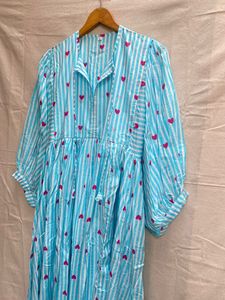 เสื้อผ้าและเครื่องประดับคุณภาพดีที่สุด ชุดเดรสยาวผ้าฝ้ายลำลองสำหรับผู้หญิง สวมใส่สบาย สวยสง่า เหมาะสำหรับทุกวัน จากอินเดีย - Product Image 6