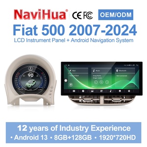 Radio para Auto Navihua con Sistema Android, GPS, Navegación, Multimedia, Carplay, Panel Digital para Fiat 500 2007-2024 - Product Image 1