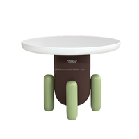 Table basse de luxe nordique en bois, design moderne, durable, écologique, avec panneau décoratif et structure en acier inoxydable pour salon et maison